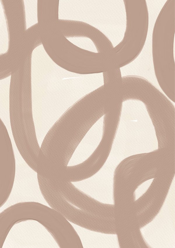 trazos abstractos beige poster enmarcado
