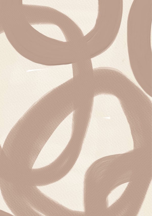 Trazos abstractos beige cuadro enmarcado